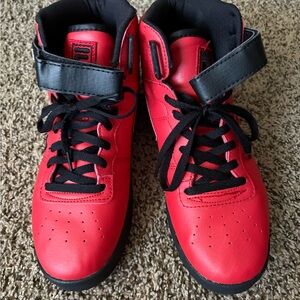 Red High-Top Kids Shoes